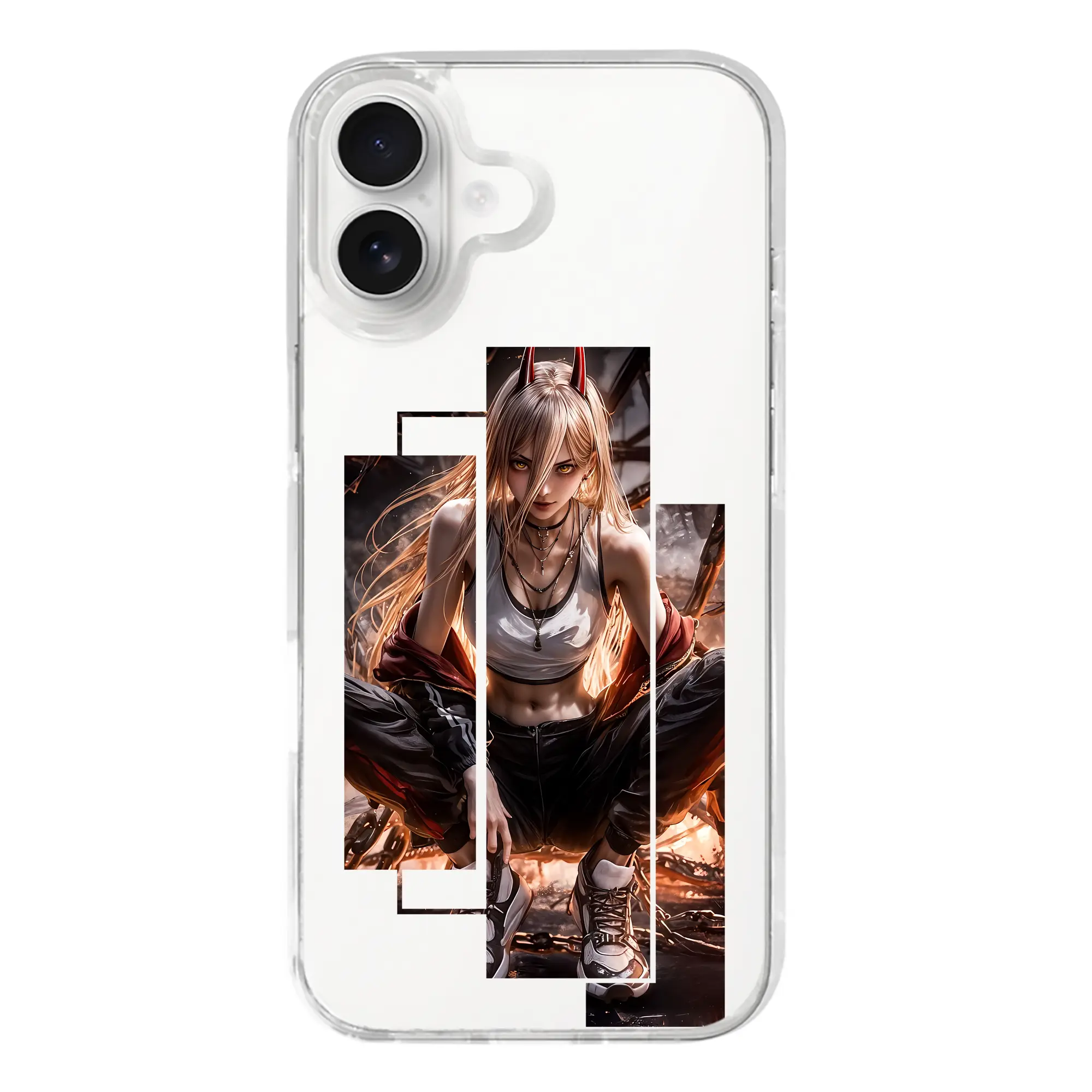 チェンソーマン グッズ,パワー - iPhone 17シリーズ 透明スマホケース – 薄型・耐衝撃・精密フィット保護カバー